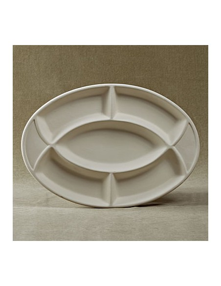 Chip & Dip ovale 4 scomparti