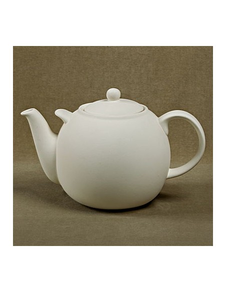 Teiera grande 8 tazze in Ceramica semilavorata - Biscotto - DA DECORARE