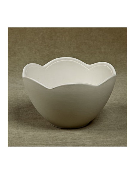Unglazed Ceramics Petal Bowl-Bisque -TO PAINT YOURSELF