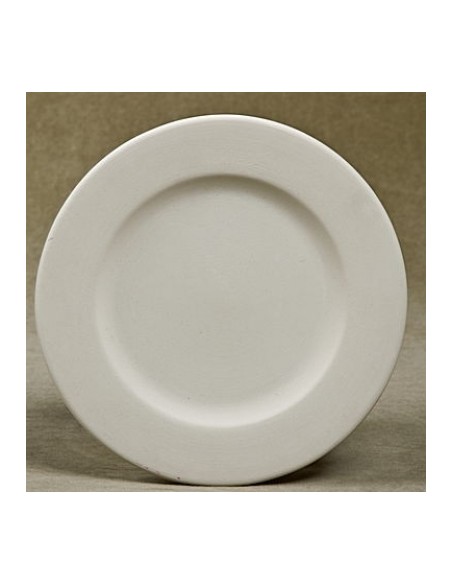 Piatto falda cm 22,6 in Ceramica semilavorata - Biscotto - DA DECORARE