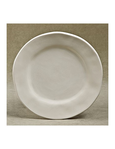 Piatto dolce irregolare in Ceramica semilavorata - Biscotto - DA DECORARE