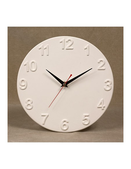 Orologio da parete in Ceramica semilavorata - Biscotto - DA DECORARE