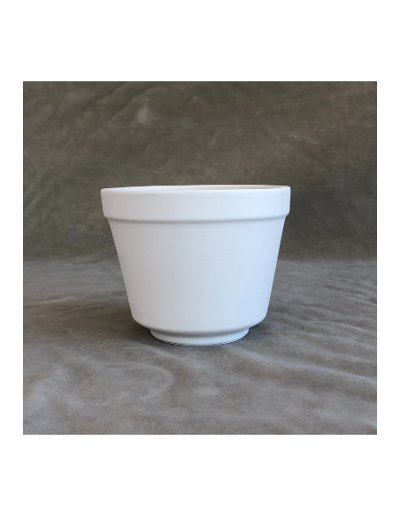 Cache-pot piccolo c/fascia  in Ceramica semilavorata - Biscotto - DA DECORARE