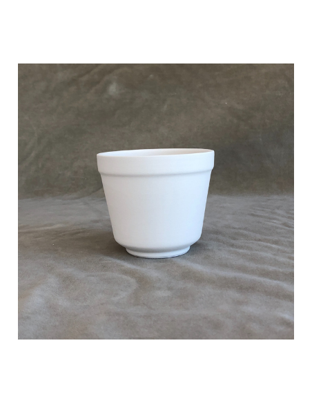 Cache-pot piccolo c/fascia  in Ceramica semilavorata - Biscotto - DA DECORARE
