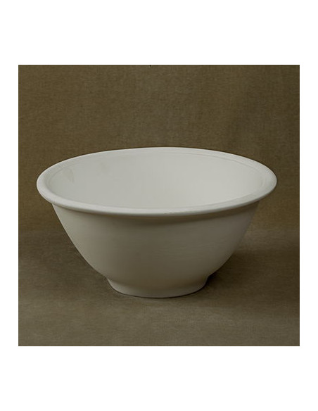 Unglazed Ceramics Med. Modern Bowl-Bisque -TO PAINT YOURSELF
