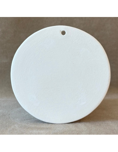 Decorazione Rotonda in Ceramica semilavorata - Biscotto - DA DECORARE