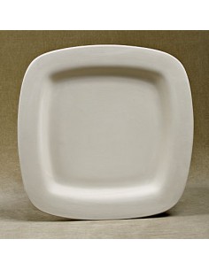 Unglazed Ceramics Square Plate cm 40-Bisque -TO PAINT YOURSELF
