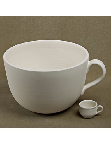 Unglazed Ceramics Giant Cup -Bisque -TO PAINT YOURSELF