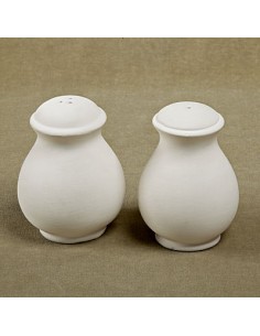 Unglazed Ceramics Salt & Pepper Set (6 sets)-Bisque -TO PAINT YOURSELF
