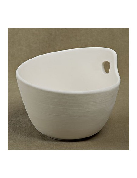 Unglazed Ceramics Sushi Bowl w/holes-Bisque -TO PAINT YOURSELF