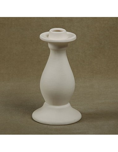 Unglazed Ceramics Candlestick-Bisque -TO PAINT YOURSELF