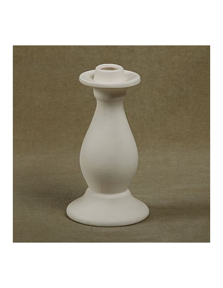 Unglazed Ceramics Candlestick-Bisque -TO PAINT YOURSELF