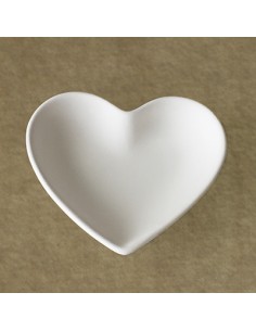 Unglazed Ceramics Sm. Heart Bowl-Bisque -TO PAINT YOURSELF