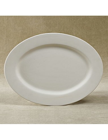 Unglazed Ceramics Oval Rim Plate-Bisque -TO PAINT YOURSELF