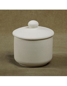 Unglazed Ceramics Sugar Bowl w/lid -Bisque -TO PAINT YOURSELF