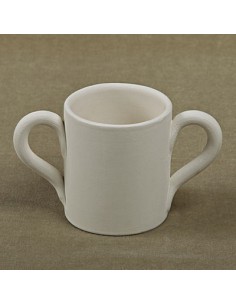 Unglazed Ceramics Baby Mug 2 Handles-Bisque -TO PAINT YOURSELF