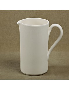 Unglazed Ceramics Cylidrical Pitcher lt. 1-Bisque -TO PAINT YOURSELF