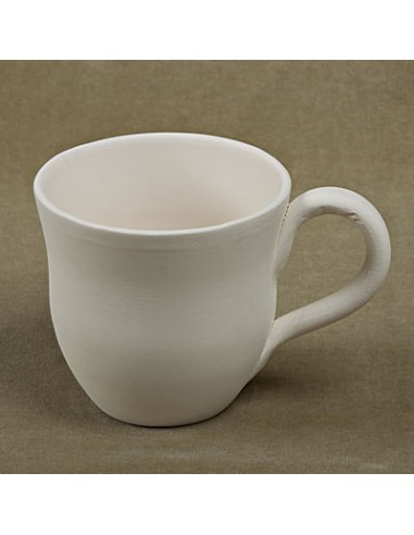 Unglazed Ceramics Lg. Flared Mug -Bisque -TO PAINT YOURSELF