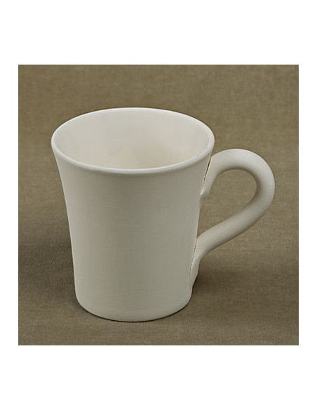 Unglazed Ceramics Flared Cone Mug -Bisque -TO PAINT YOURSELF
