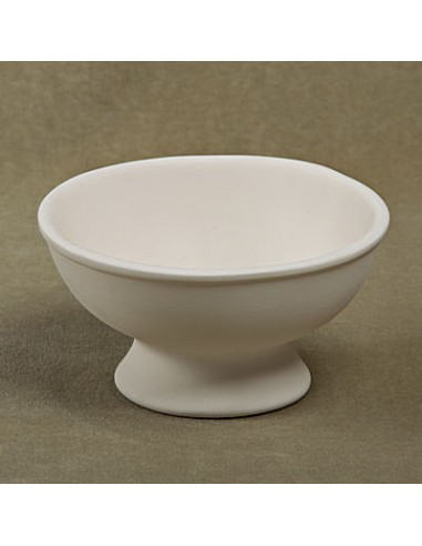 Unglazed Ceramics Footed bowl-Bisque -TO PAINT YOURSELF