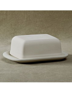 Unglazed Ceramics Butter Dish-Bisque -TO PAINT YOURSELF