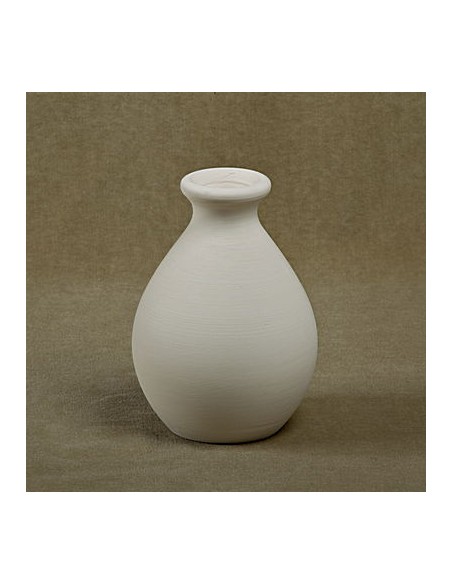 Unglazed Ceramics Ball Flower Vase-Bisque -TO PAINT YOURSELF