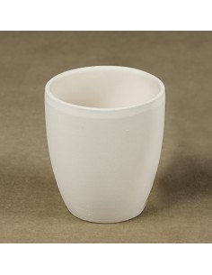Unglazed Ceramics Small Cone Mug without Handle-Bisque -TO PAINT YOURSELF