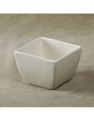 Unglazed Ceramics Square Sauce Bowl -Bisque -TO PAINT YOURSELF