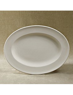 Unglazed Ceramics Rim Oval Plate -Bisque -TO PAINT YOURSELF