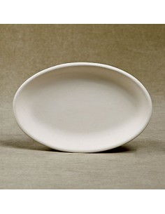 Unglazed Ceramics Oval Plate -Bisque -TO PAINT YOURSELF