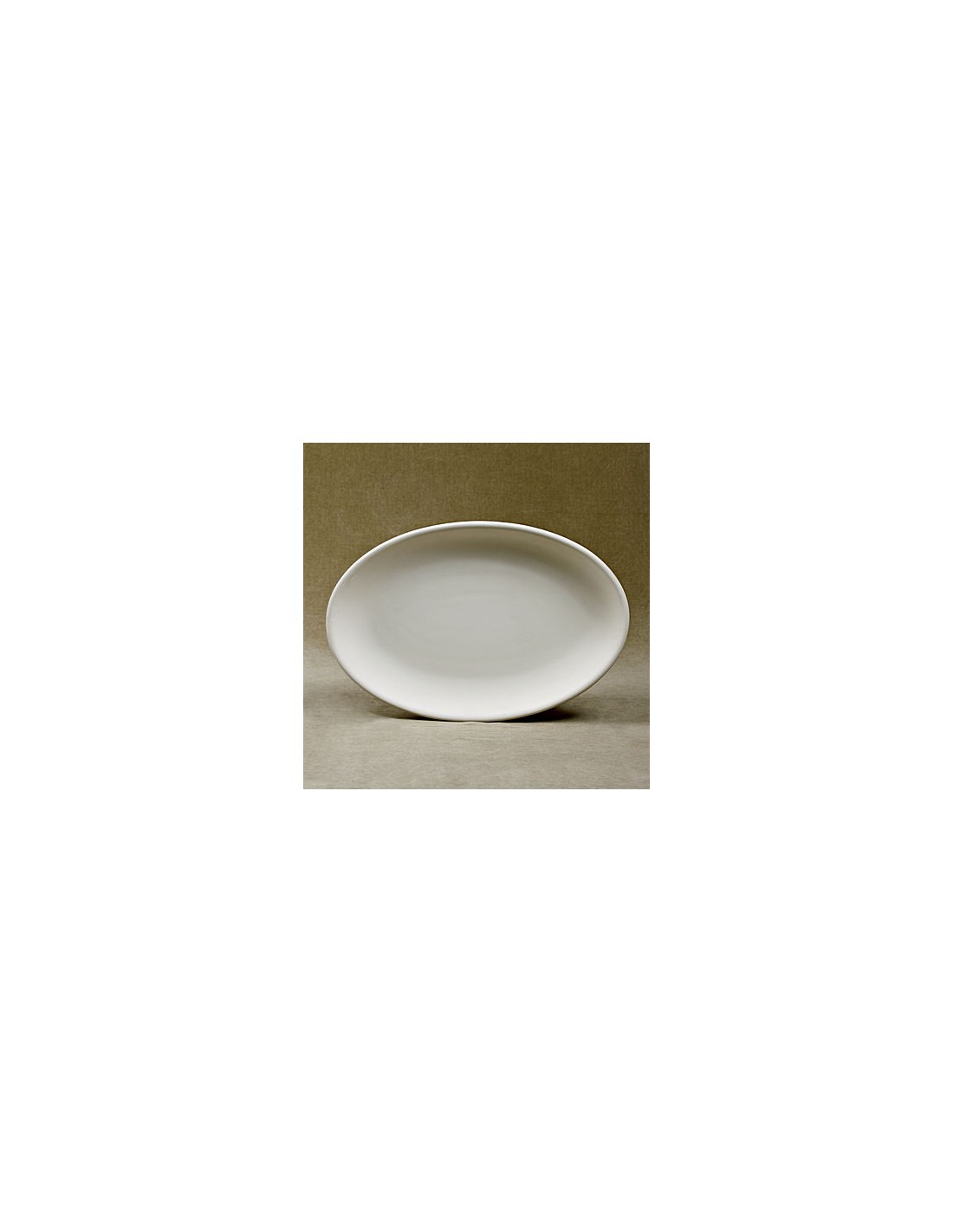 Unglazed Ceramics Oval Plate Bisque TO PAINT YOURSELF