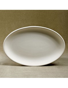 Unglazed Ceramics Oval Plate -Bisque -TO PAINT YOURSELF