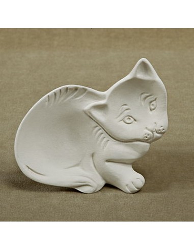 Unglazed Ceramics Cat -Bisque -TO PAINT YOURSELF