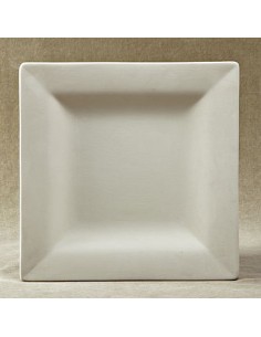 Unglazed Ceramics Sm. Rim Square Plate-Bisque -TO PAINT YOURSELF