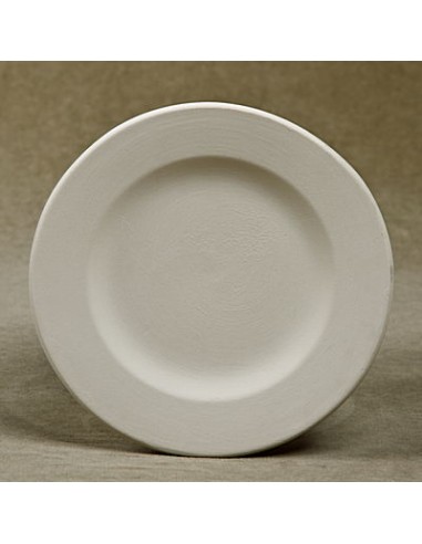 Unglazed Ceramics Sm. Rim Plate -Bisque -TO PAINT YOURSELF