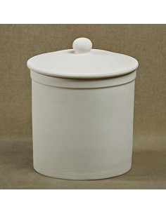 Unglazed CeramicsX-tra Lg. Canister w/lid-Bisque -TO PAINT YOURSELF
