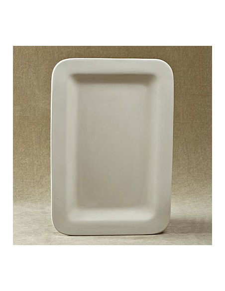 Unglazed Ceramics Sm. Rectangular Tray -Bisque -TO PAINT YOURSELF