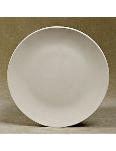 Unglazed Ceramics Coupe Dinner Plate -Bisque -TO PAINT YOURSELF