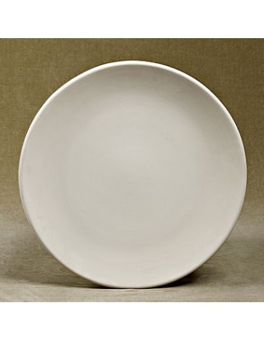 Unglazed Ceramics Coupe Charger Plate -Bisque -TO PAINT YOURSELF
