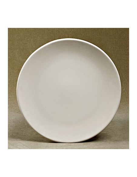 Unglazed Ceramics Coupe Charger Plate -Bisque -TO PAINT YOURSELF
