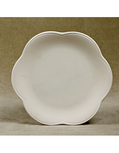 Unglazed Ceramics Desert Flower Plate -Bisque -TO PAINT YOURSELF