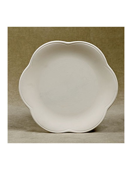 Unglazed Ceramics Desert Flower Plate -Bisque -TO PAINT YOURSELF