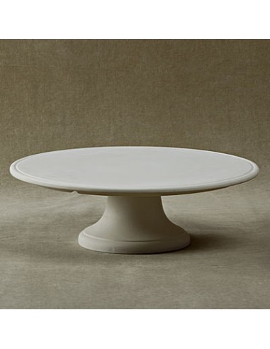 Unglazed Ceramics Cake Plate with Pedestal-Bisque -TO PAINT YOURSELF