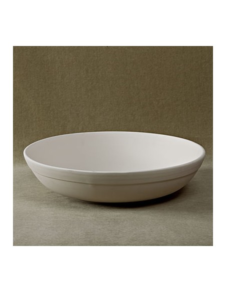 Unglazed Ceramics Lg. Round Serving Bowl -Bisque -TO PAINT YOURSELF