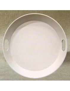 Unglazed Ceramics Round Tray diam 35,5-Bisque -TO PAINT YOURSELF