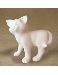 Unglazed Ceramics Standing Cat-Bisque -TO PAINT YOURSELF