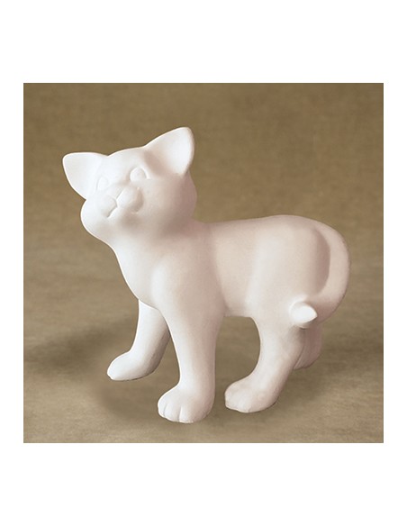Unglazed Ceramics Standing Cat-Bisque -TO PAINT YOURSELF