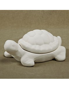 Unglazed Ceramics Turtle Box-Bisque -TO PAINT YOURSELF