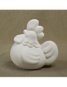 Unglazed Ceramics Rooster-Bisque -TO PAINT YOURSELF