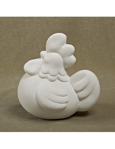 Unglazed Ceramics Rooster-Bisque -TO PAINT YOURSELF